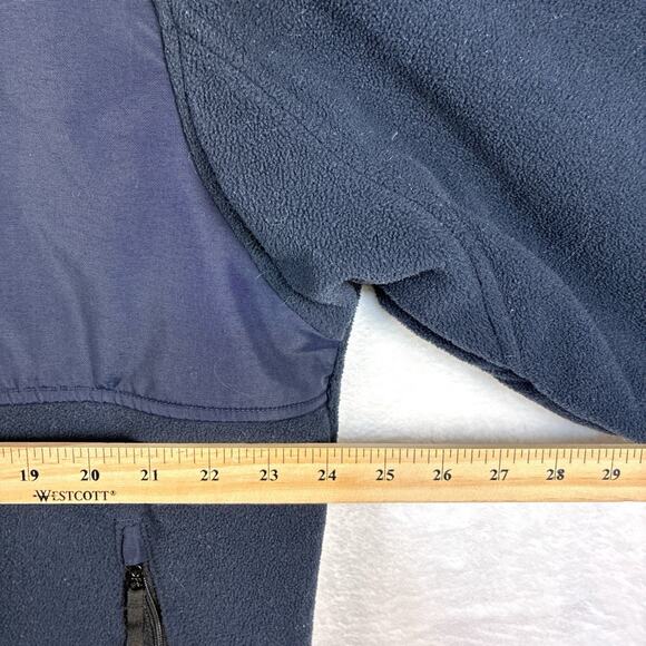 511 Tactical Mens L Navy Blue Fleece Full Zip Nylon Bomber Jacket Coat Operator - Picture 6 of 7